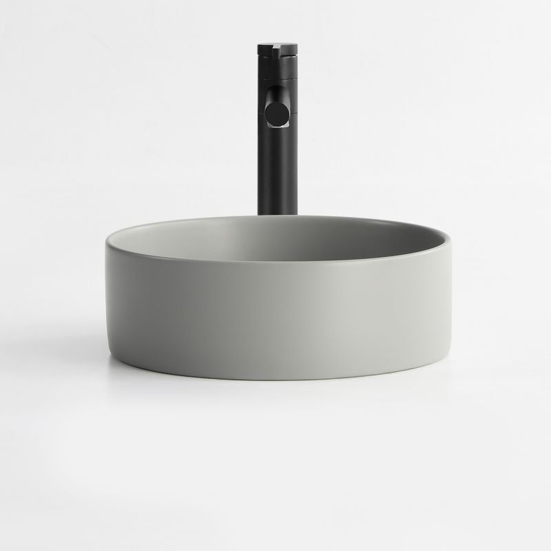 Porcelain Green and Grey Trough Bathroom Sink Modern Trough Bathroom Sink