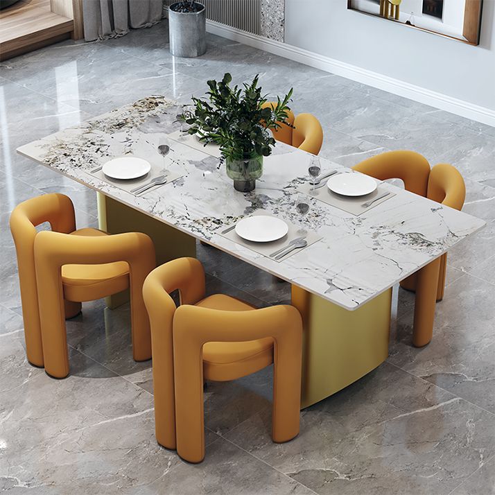 Contemporary Velvet Dining Chair Metal Dining Arm Chair for Restaurant Use