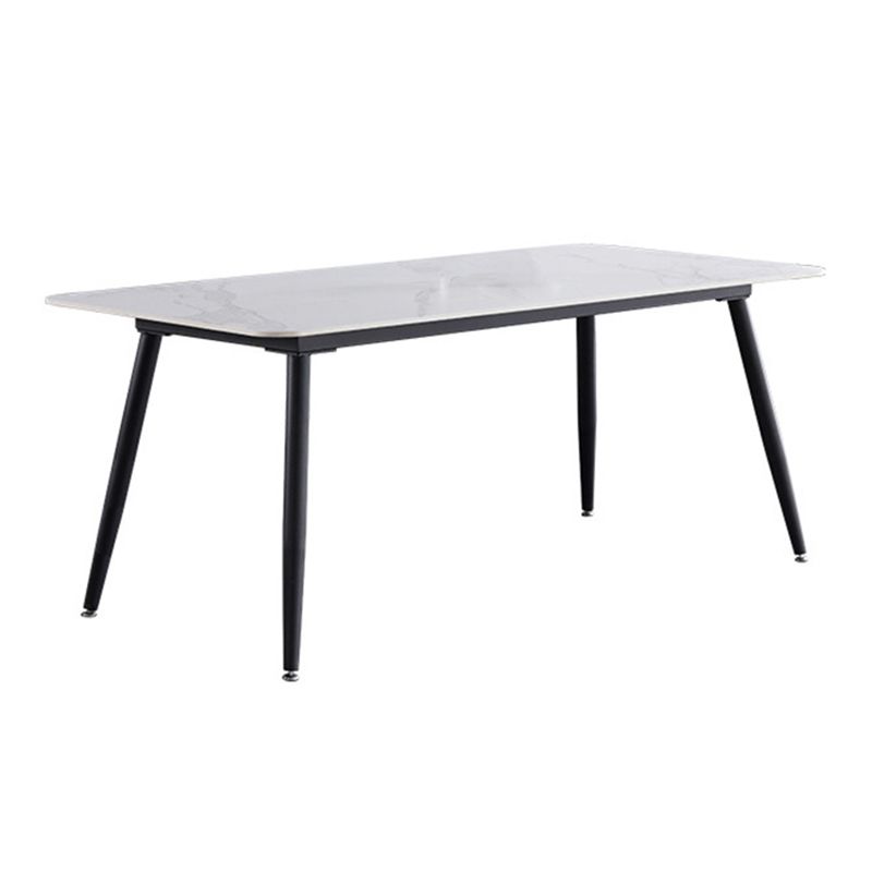 4-foot Stone Dinner Table Industrial Style Rectangle Dining Table for Home