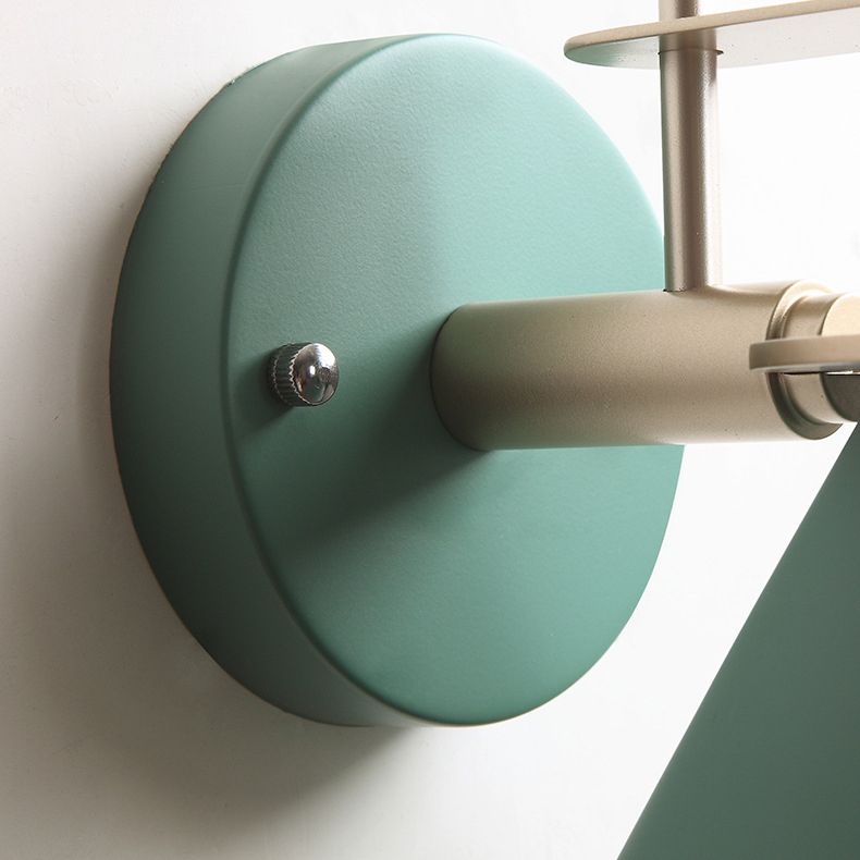 1 Light Metal Wall Mounted Light Fixture Modern Dual Cone Wall Sconce Lighting for Dining Room