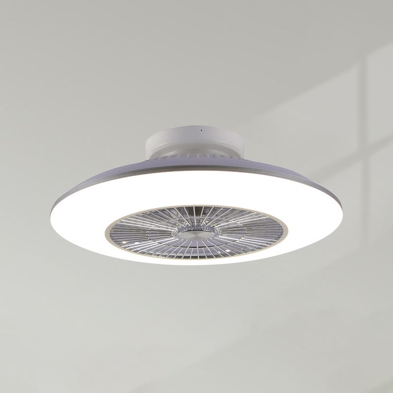 Acryl weiße LED -Deckenelement in der modernen Einfachheit Eisenkreisende Deckenventilator für Schlafzimmer
