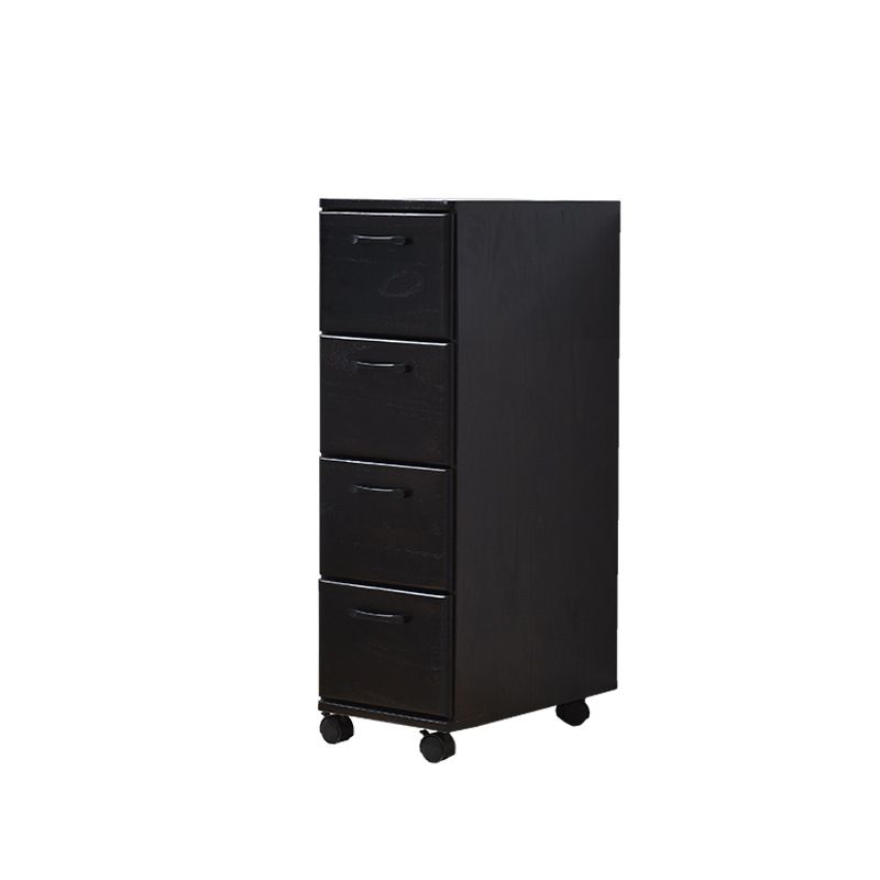 Solid Wood Accent Chest with Drawers 23.62" Wide Chest on Wheels
