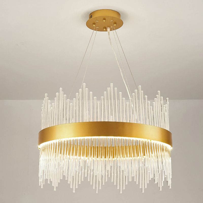 Lampada il lampadario circolare Light Segnalizzazione moderna Simplicity Crystal Crystal Ciondolo per il ristorante