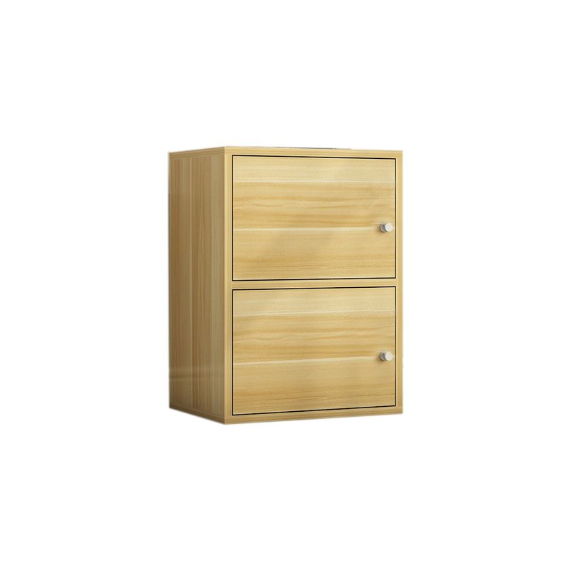 Scandinavian 15.7"L Book Shelf Wood Standard Bookcase With Doors