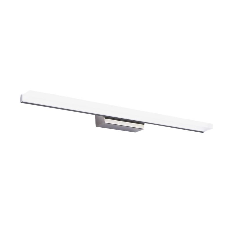 Linear Acrylic Vanity Mirror Light Simplicity LED Silver Wall Mounted Lighting in Warm/White Light