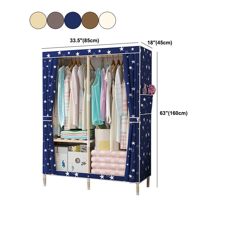 Contemporary Style Wardrobe Armoire Solid Wood Wardrobe Closet with Legs