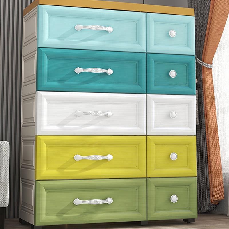 10-drawer Storage Cabinet Contemporary Plastic Wardrobe Armoire