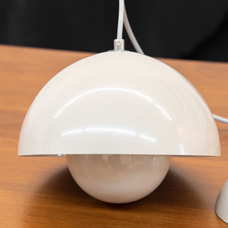 Colorful Dome Shape Pendant Light Nordic Metal Hanging Pendant for Living Room