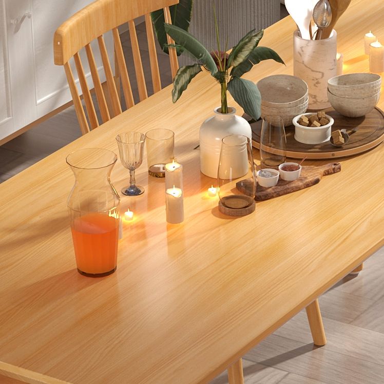 Modern Rectangle Wood Dining Table 1/4/5 Pieces Dining Set  for Living Room