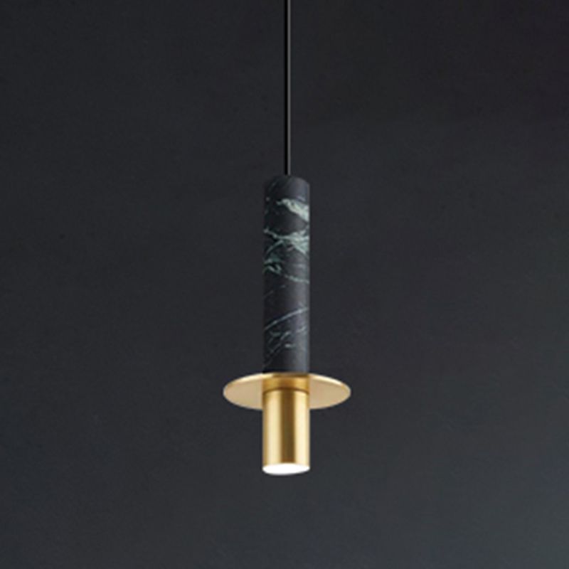 Contemporary Cylinder Pendant Ceiling Light Stone Kitchen Suspension Pendant Light