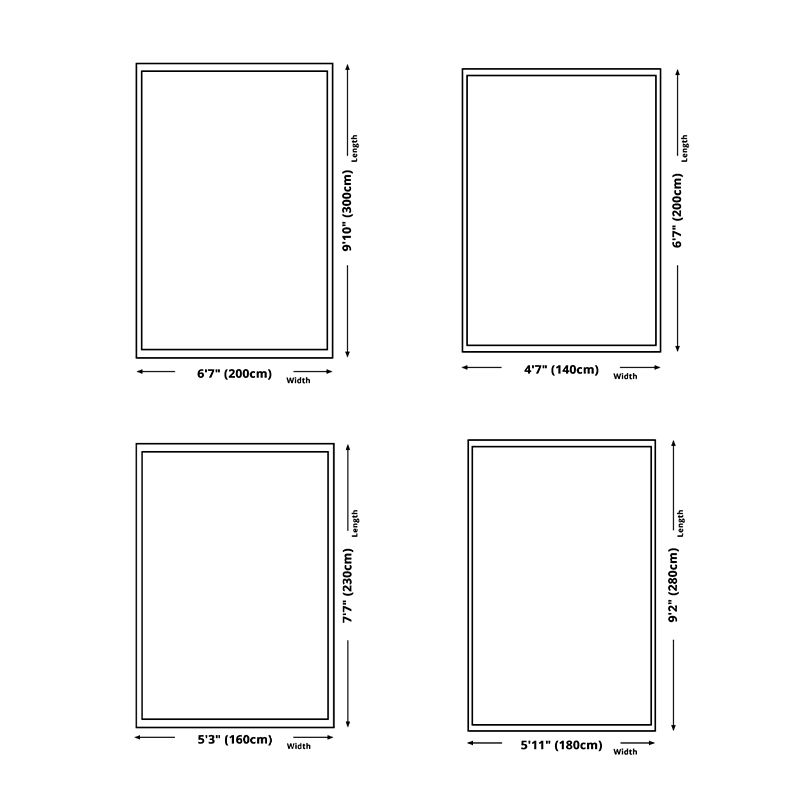 Black Modern Carpet Polyester Striped Carpet Non-Slip Backing Carpet for Home Decor