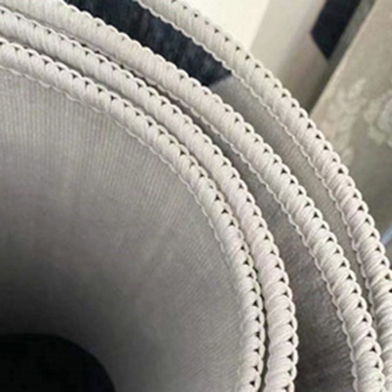 Round Flower Print Indoor Rug Contemporary High-end Carpet Polyester Anti-Slip Backing Carpet for Living Room