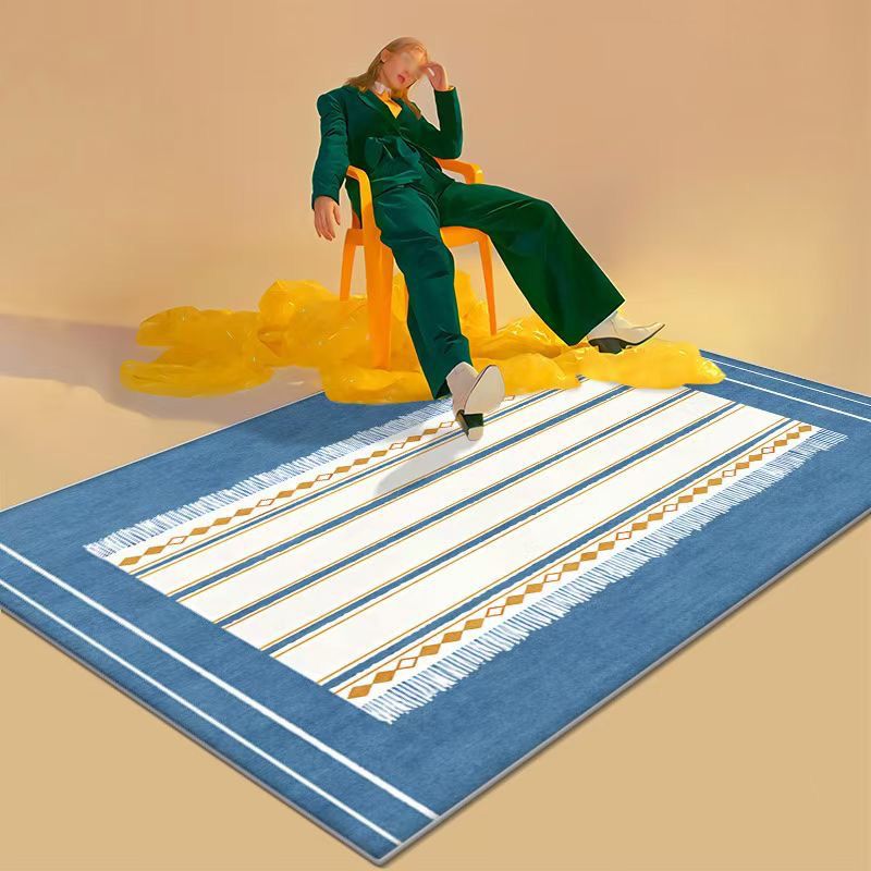 Artistical Modern Rug Color Piece Rug Stain Resistant Rug for Living Room