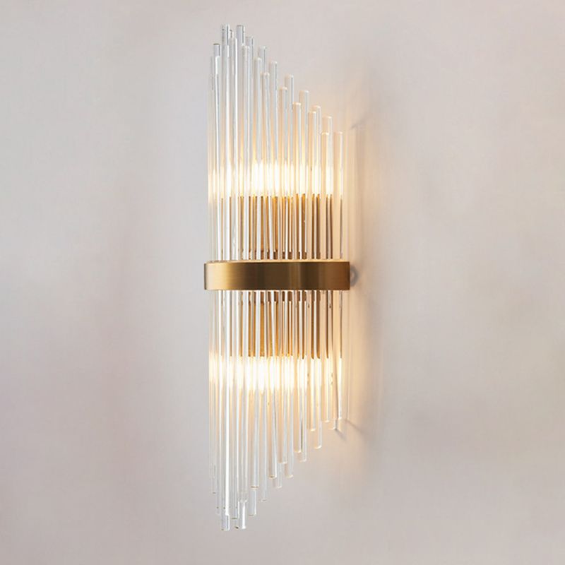 2 Lights Contemporary Crystal Wall Lighting Fixtures for Living Room
