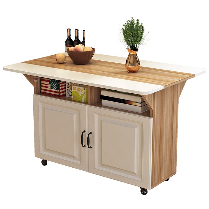 Mesa rectangular de madera maciza Mesa rectangular de madera con hoja de caída