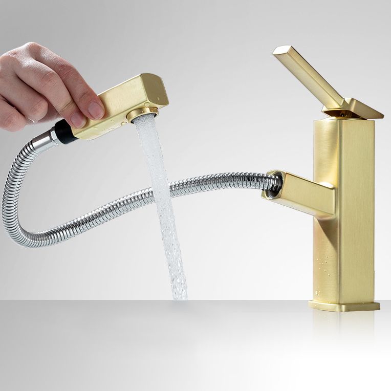 Glam Style Faucet Single Handle Centerset Faucet with Swivel Spout