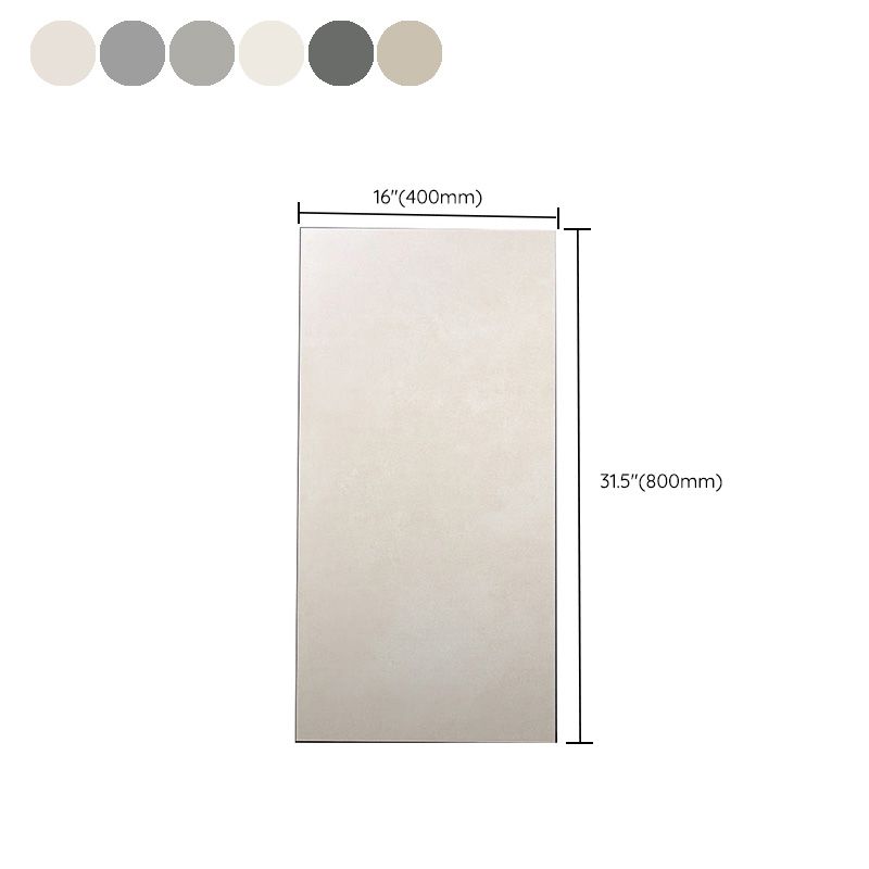 Carrelage de sol d'intérieur en porcelaine, carrelage mural rectangulaire de couleur unie pour salon