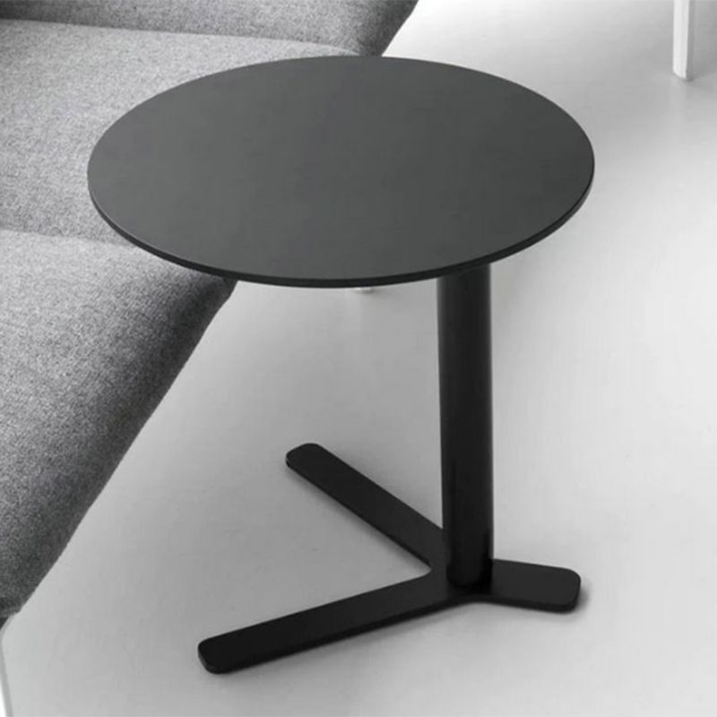 Mid-Century Modern Metal End Table Pedestal Round Sofa Side Table