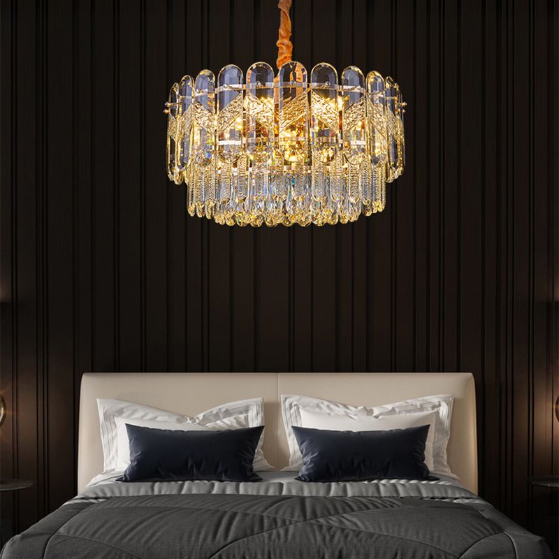 Large Modern Circular Chandelier Crystal Chandelier Lighting Fixtures for Living Room