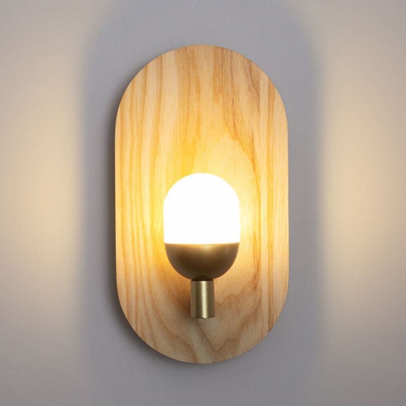Modernism Wood Wall Light Acrylic Shaded Lighting for Bedroom
