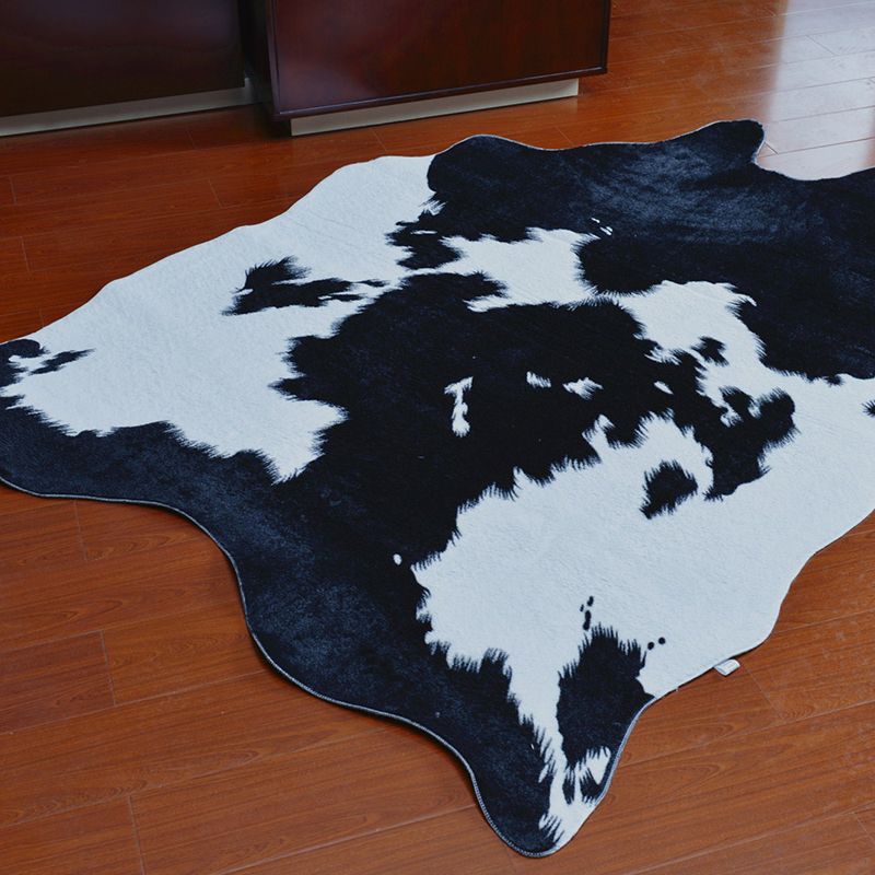 Casual Decoration Rug Multi Colored Animal Print Area Carpet Cowhide Non-Slip Backing Pet Friendly Indoor Rug