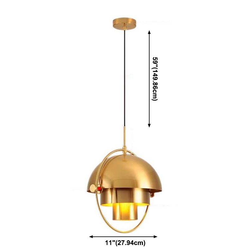 Gold Metal Hanging Light Postmodern Style Pendant Light Hanging Light for Coffee Shop