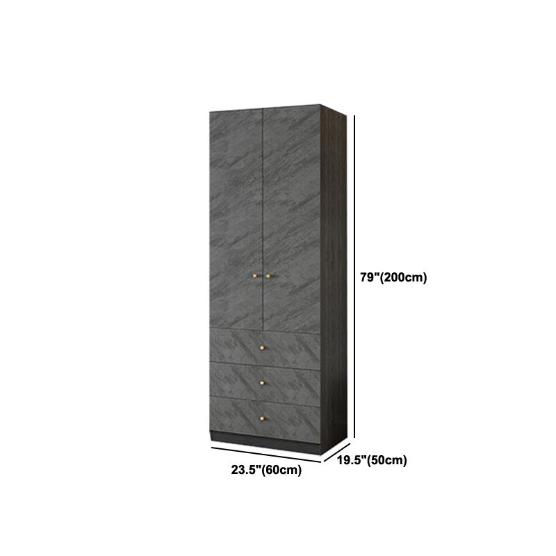 Modern Wardrobe Closet With Drawer Hinged Wardrobe Armoire for Home