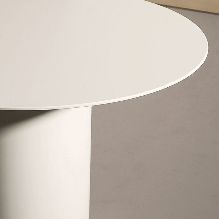 Mesa de comedor de madera maciza ovalada Mesa de comedor moderna con base de pedestal doble