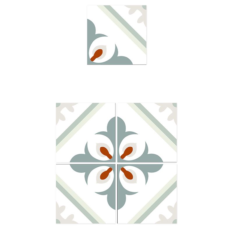 Square Ceramic Matte Straight Edge Singular Tile Moroccan Bathroom Floor
