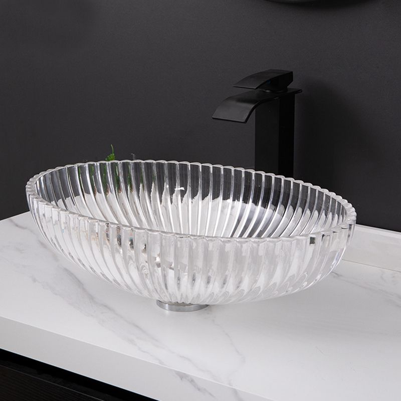 Glass No Craftsmanship Trough Bathroom Sink Modern Bathroom Sink with Basin