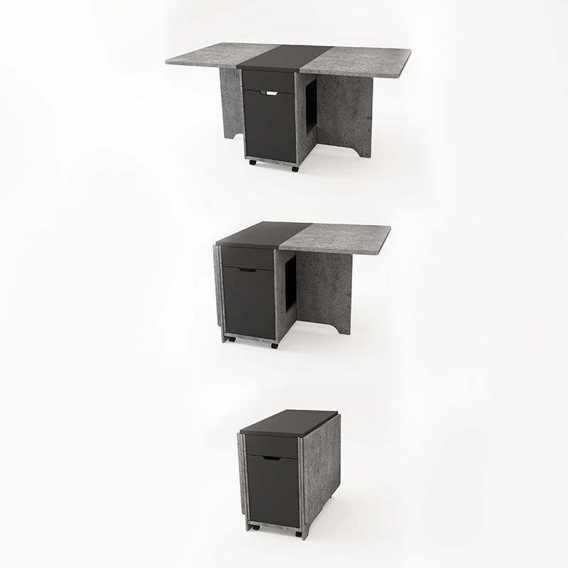 Mesa de madera de rectángulo artificial plegable con almacenamiento (solo tabla)