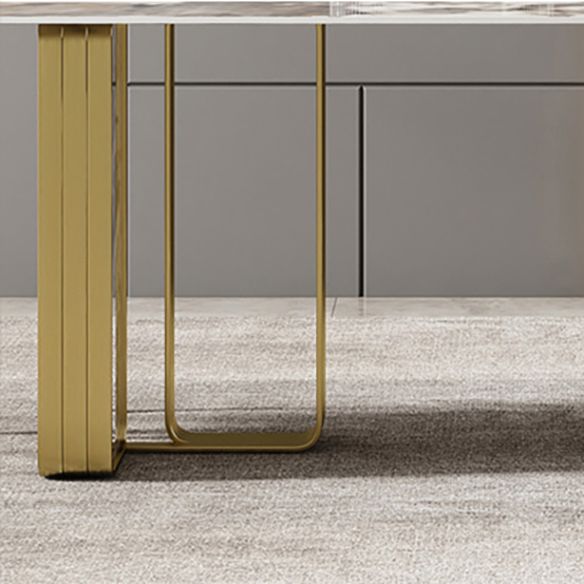 Minimalistische gesinterde stenen keuken Dinerset grijze rechthoekige vorm dinerset met dubbele voetstuk