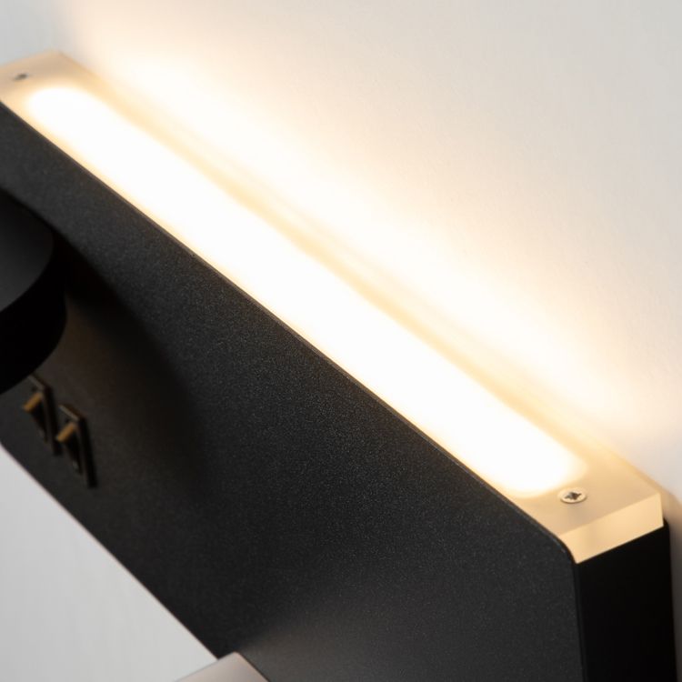 Forma geométrica de lectura de metal luz de pared estilo moderno 2 luces de montaje de pared lámpara de luz