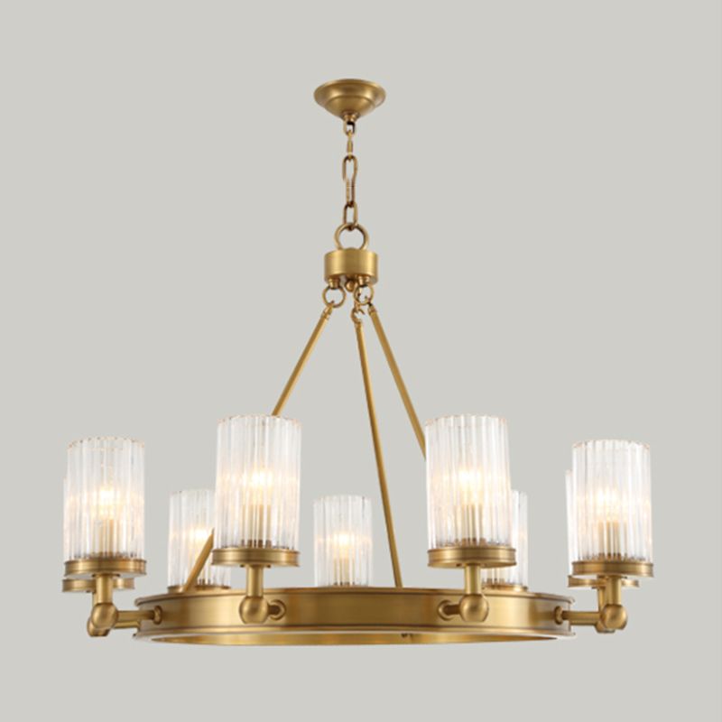 9-lights helder glas kroonluchter hanglamp moderne stijl cirkelvormige hanglampverlichting armaturen