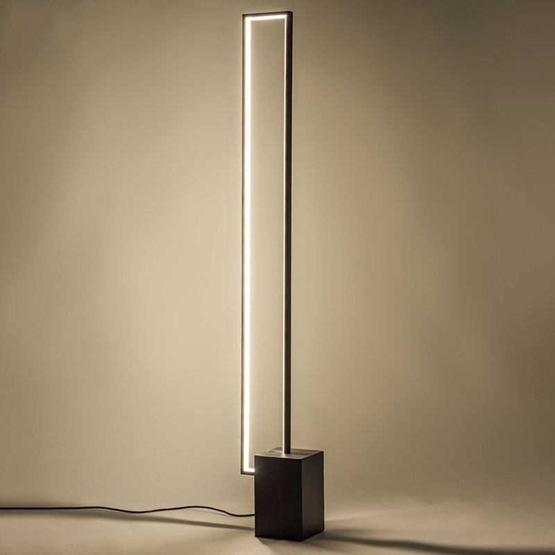 Minimalistische rechteckige Bodenbeleuchtung Acryl -Wohnzimmer LED LED STOLLE Light in Schwarz