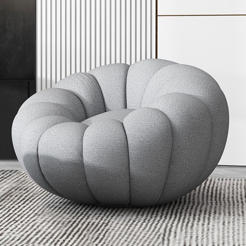 Faux Leather/Faux Fur Chair 37.4" L x 37.4" W x 25.6" H Convertible Chair