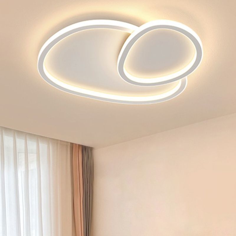 Modern Stye Ceiling Mount Light White LED with Silica Gel Shade for Bedroom
