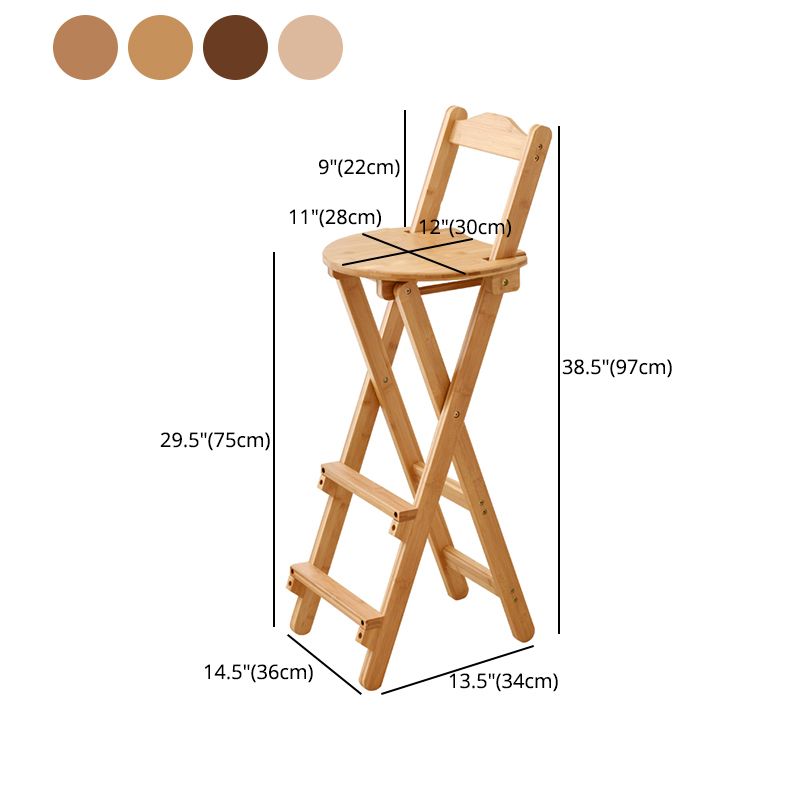 Contemporary Solid Wood Barstool Folding Bar Stool for Restaurant