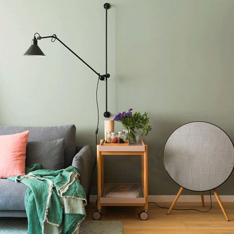 Modern Wall Sconce Linear Shape Reading Wall Light with Metal Shade for Bedroom