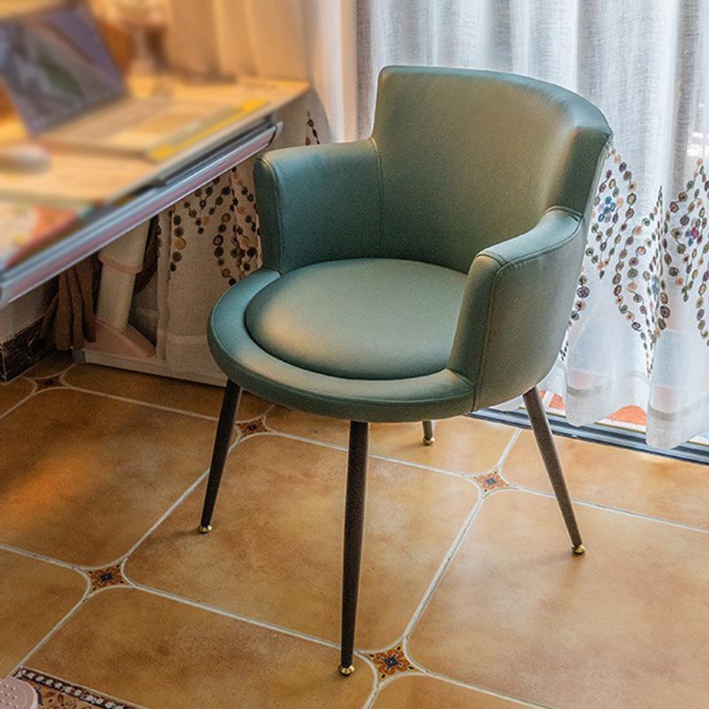 Faux Leather Chair 21.2" L x21.2" W x29.5" H  Arms Included Chair