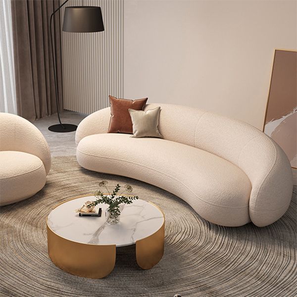 Contemporary Velvet/Wool Sofa with Tuxedo Arm and Tight Back