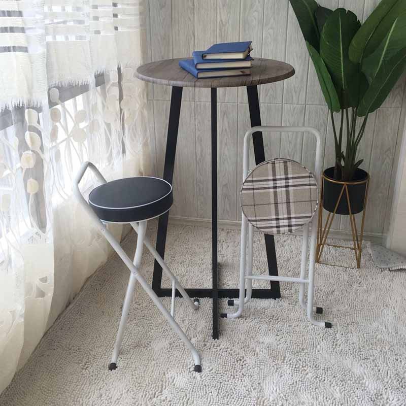 Taburetes de bar de cuero Pu de estilo nórdico, taburetes plegables para comedor