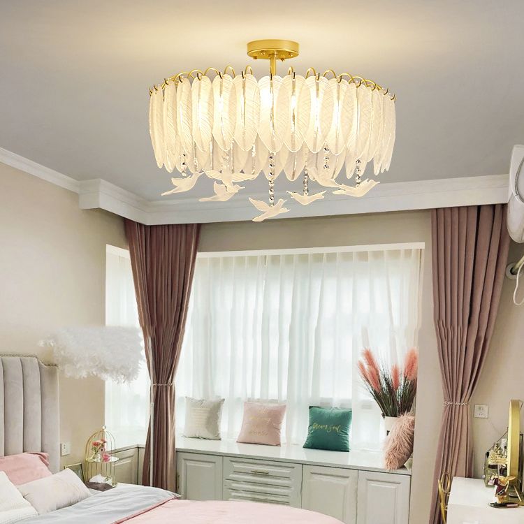 Nordic Ceiling Lamp Creative Glass Shade Flush Mount Light Fixture