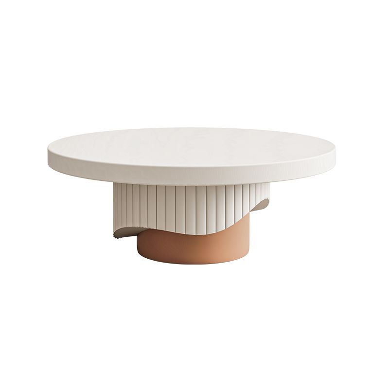 Pedestal Round Coffee Table Set Modern Minimalist Cocktail Table