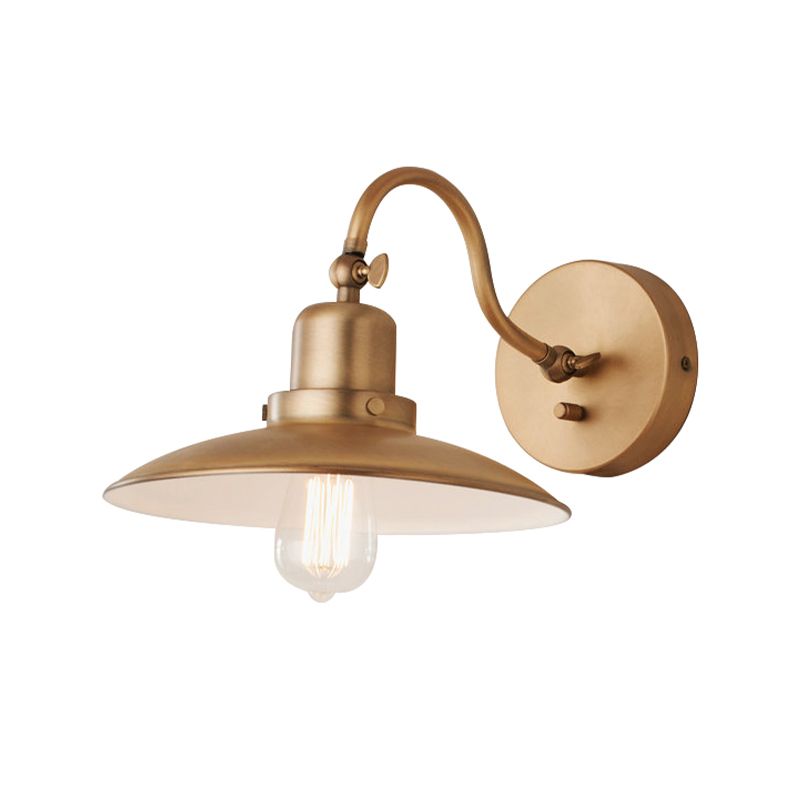Industrial Wall Sconce Dome Shape Wall Light with Metal Shade for Living Room