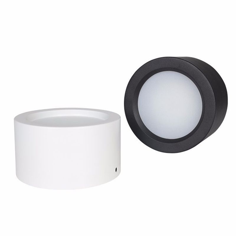 Plafonnier LED de forme cylindrique en fer moderne, 1 lumière, montage encastré pour couloir d'allée