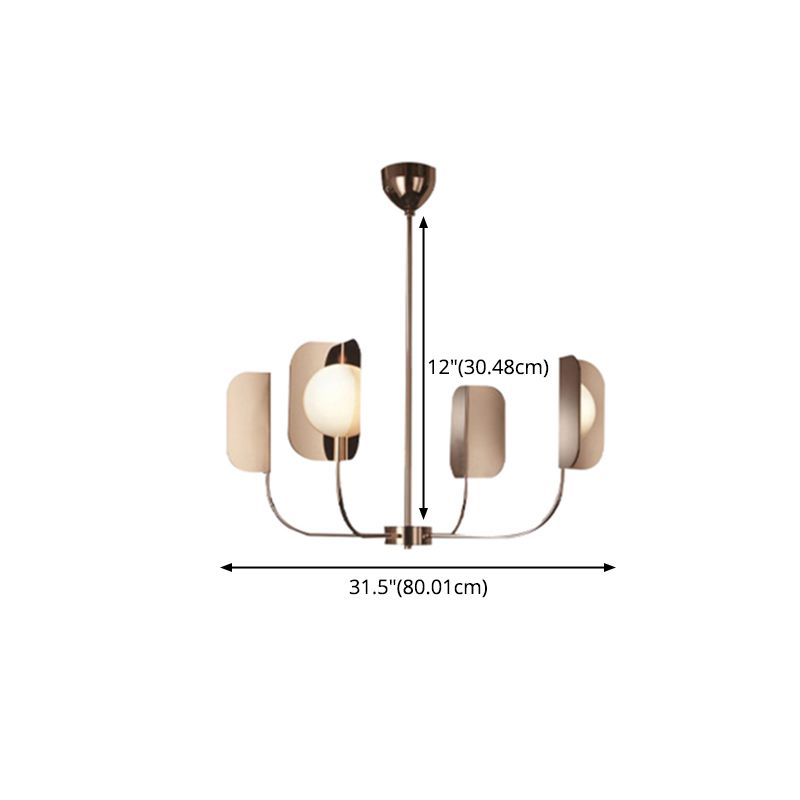 Luz de colgante de techo de metal starburst lámpara de oro rosa nórdica colgante de colgantes para sala de estar