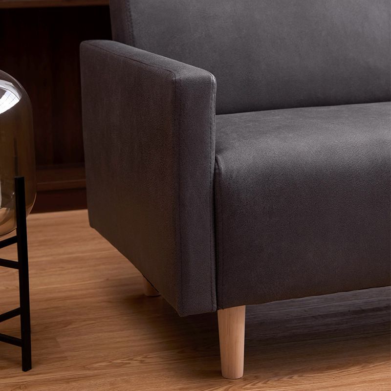 Modern 4 Wood Legs Standard Sofa Square Arm Sofa for Living Room