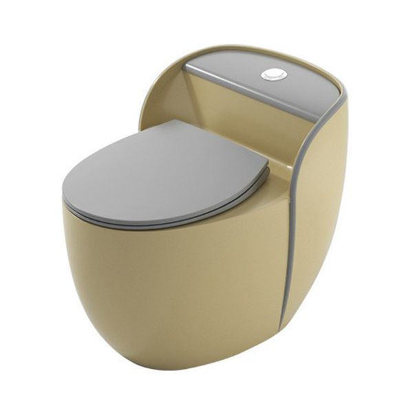 Modern One Piece Round Flush Toilet Floor Mounted Porcelain Toilet Bowl