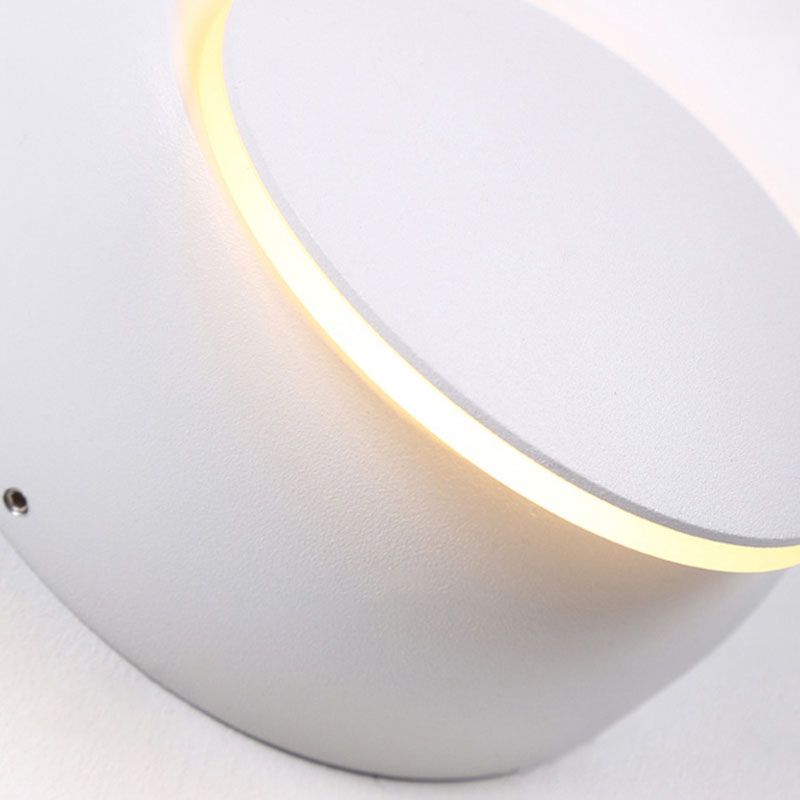New Modern Aluminum 1-Light Wall Mount Lamp Adjustable Round Wall Sconce for Bedroom